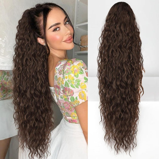 🩷HEISSER VERKAUF 50% RABATT🩷Lockige, gewellte Frizz-Haarverlängerung mit Pferdeschwanz