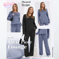 🔥LETZTER TAG 50 % RABATT👍✨Damen Komfort-Set mit Rundhals-Shirt & verstellbarer Kordelzughose