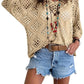 🥰50% RABATT! 🌺💛 Damen Boho-Häkeltop mit V-Ausschnitt – Perfekt für den Sommer ☀️✨