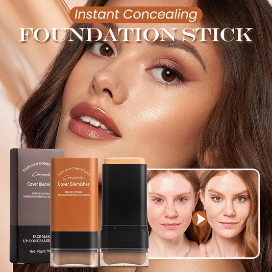 ✨2025 Neujahrs-Rabattpreis💕Bester feuchtigkeitsspendender, leichter Foundation Stick mit Foundation Pinsel