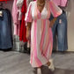 💗SOMMERANGEBOT - 50% RABATT💗Damenkleid mit V-Ausschnitt und Druck