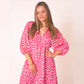 💗SOMMERANGEBOT - 50% RABATT💗Damenkleid mit V-Ausschnitt und Druck