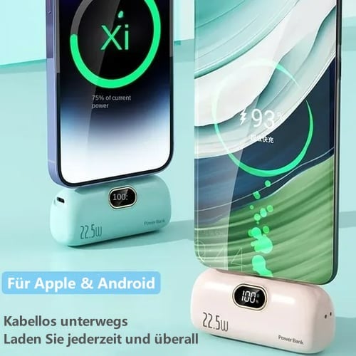🎉Letzter Tag 60% REDUKTION🎁⏰ 5000 mAh Tragbare Mini-Powerbank für Smartphones 🔋