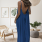 💃LETZTER TAG 50 % RABATT!!✨Einfarbiges rückenfreies Cami-Kleid für Damen💕