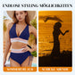 🔥Letzter Tag Spezial Preis €16.99!👙Hoch taillierte Bikini-Sets mit Bauchkontrolle und Farbblockdesign