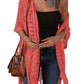 🔥 NUR FÜR KURZE ZEIT – NUR £19,99! 😍  Damen Oversize-Häkelcardigan mit Fransen – Leichter Boho-Kimono für Frühling & Sommer 🌸