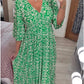 🌸SOMMERANGEBOT - 50% RABATT🌸Bohemian Vintage V-Ausschnitt Floral Lässige Lange Kleider