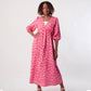 💗SOMMERANGEBOT - 50% RABATT💗Damenkleid mit V-Ausschnitt und Druck