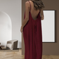 💃LETZTER TAG 50 % RABATT!!✨Einfarbiges rückenfreies Cami-Kleid für Damen💕