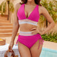 🔥Letzter Tag Spezial Preis €16.99!👙Hoch taillierte Bikini-Sets mit Bauchkontrolle und Farbblockdesign