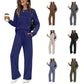 🔥LETZTER TAG 50 % RABATT👍✨Damen Komfort-Set mit Rundhals-Shirt & verstellbarer Kordelzughose