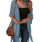 🔥 NUR FÜR KURZE ZEIT – NUR £19,99! 😍  Damen Oversize-Häkelcardigan mit Fransen – Leichter Boho-Kimono für Frühling & Sommer 🌸