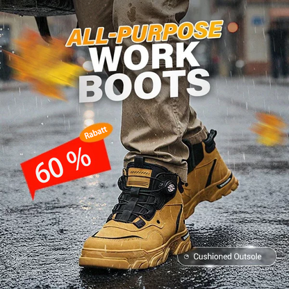 👞 60% RABATT! 🔄 HERREN-ARBEITSSCHUHE - Wasserdicht & Atmungsaktiv, Mit Dreh-Schnalle für Einhandbedienung, Ideal für Outdoor und Beruf 👷🔧
