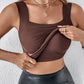 👚 50% RABATT! 🔥⚡60.000+ VERKAUFT!💐Damen-Thermotops mit Rundhalsausschnitt und integriertem BH