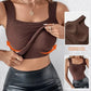 👚 50% RABATT! 🔥⚡60.000+ VERKAUFT!💐Damen-Thermotops mit Rundhalsausschnitt und integriertem BH