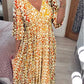 🌸SOMMERANGEBOT - 50% RABATT🌸Bohemian Vintage V-Ausschnitt Floral Lässige Lange Kleider