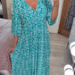 🌸SOMMERANGEBOT - 50% RABATT🌸Bohemian Vintage V-Ausschnitt Floral Lässige Lange Kleider