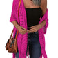 🔥 NUR FÜR KURZE ZEIT – NUR £19,99! 😍  Damen Oversize-Häkelcardigan mit Fransen – Leichter Boho-Kimono für Frühling & Sommer 🌸