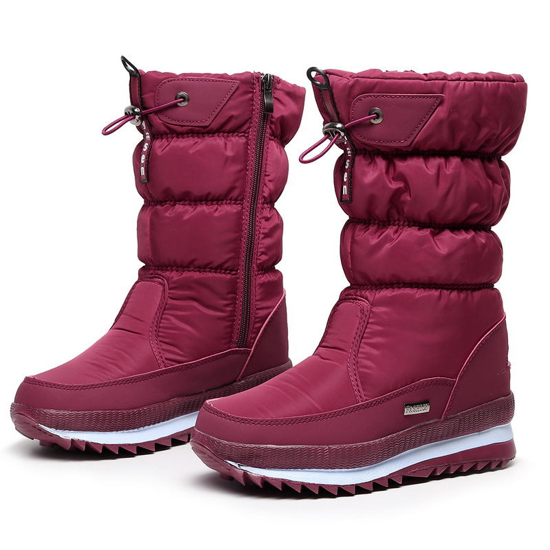 Ideales Geschenk: Hochwertiger, rutschfester und wasserdichter Schneestiefel aus Kunstfell für Damen-7