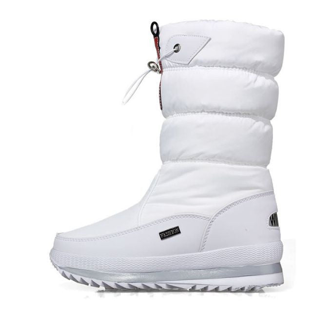 Ideales Geschenk: Hochwertiger, rutschfester und wasserdichter Schneestiefel aus Kunstfell für Damen-2