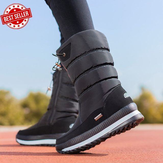Ideales Geschenk: Hochwertiger, rutschfester und wasserdichter Schneestiefel aus Kunstfell für Damen-3