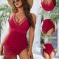 🔥Begrenzte Zeit 50% Rabatt💥Schlankmachender transparenter Sarong-Wickel-Badeanzug aus Netzstoff👙