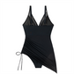 🔥Begrenzte Zeit 50% Rabatt💥Schlankmachender transparenter Sarong-Wickel-Badeanzug aus Netzstoff👙