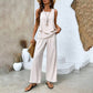 💖Letzter Tag 50% Rabatt🌹Modischer zweiteiliger Damen-Outfit mit ärmellosem Oberteil & Hose