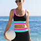 👙60 % Rabatt!🏖️Sportliches 3-teiliges Colorblock Bikini-Set 🌈 – High Waist & figurformend