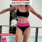 👙60 % Rabatt!🏖️Sportliches 3-teiliges Colorblock Bikini-Set 🌈 – High Waist & figurformend