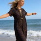 💞 Neu 60% Rabatt! 👗 Damen V-Ausschnitt Leopard Maxi-Kleid 💎